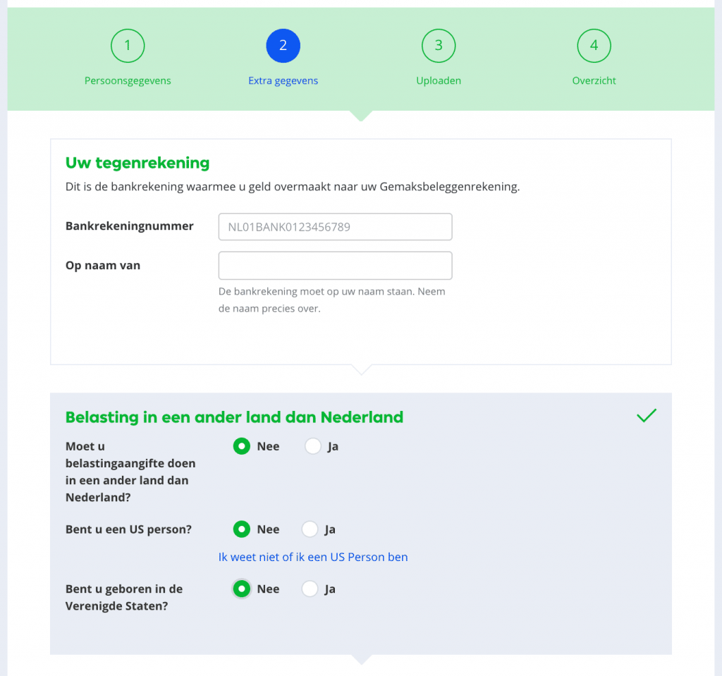 Centraal Beheer rekening openen stap 2