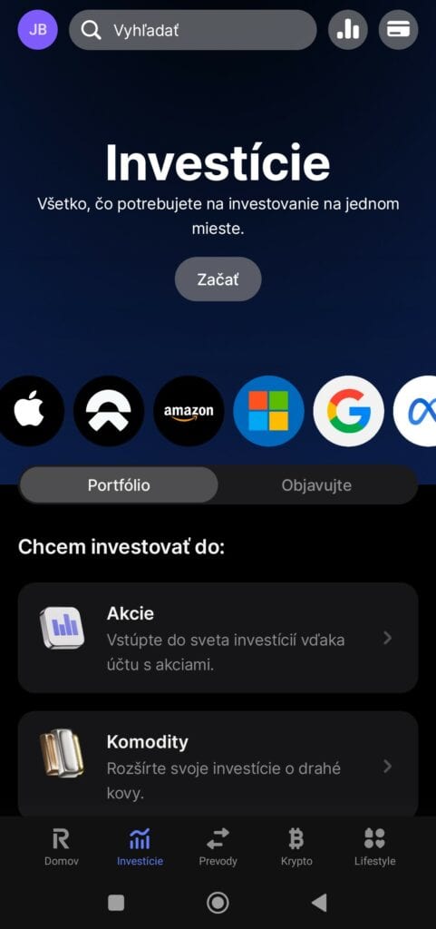 Revolut investície