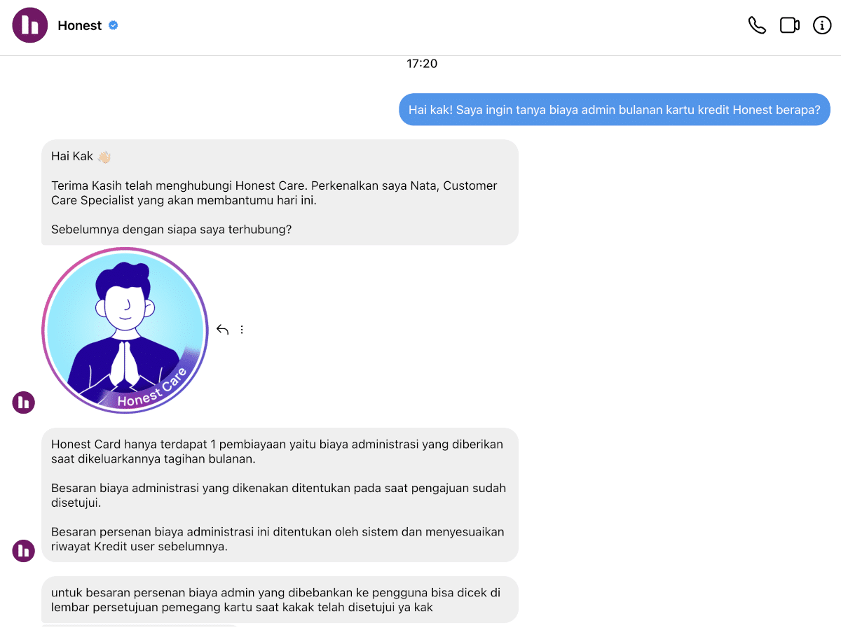Jawaban honest dari instagram