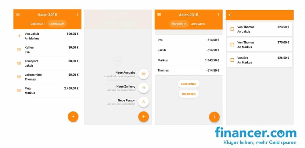Splid App zum Ausgaben teilen