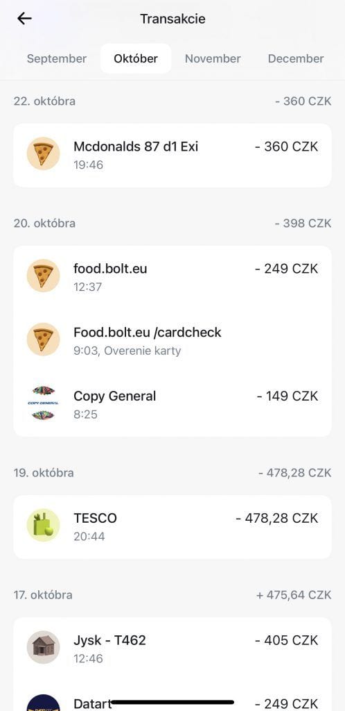 Revolut aplikace - správa financí a kategorizace výdajů