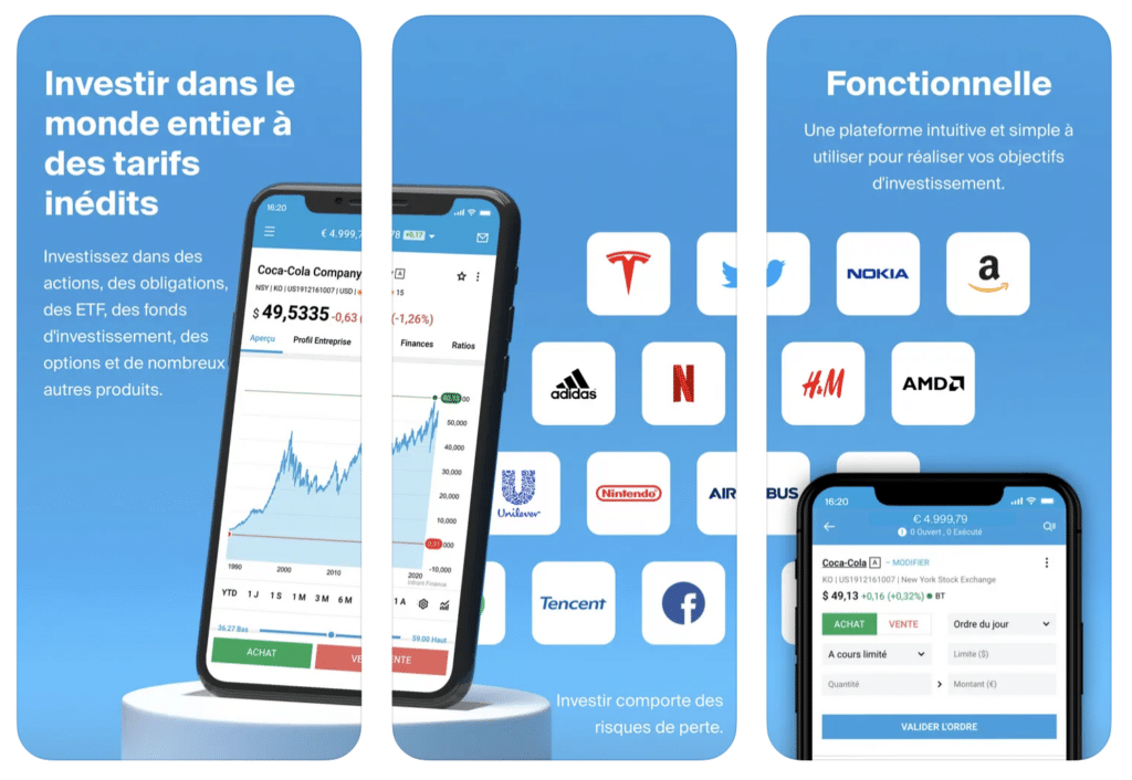 application pour investir en bourse