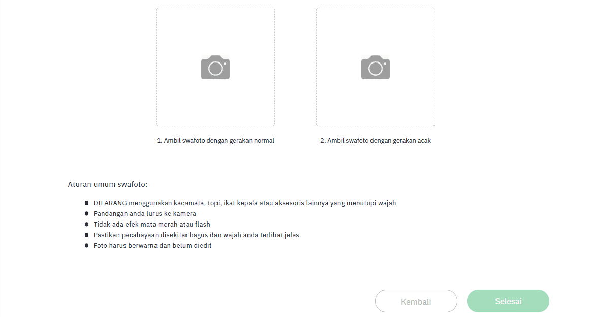Verifikasi selfie tokocrypto
