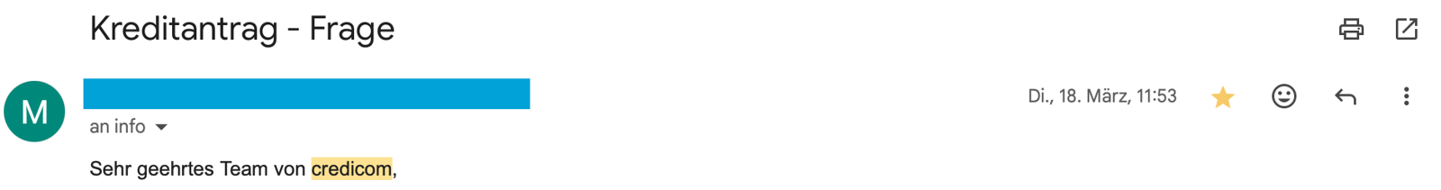 Credicom e mail kundensupport im test