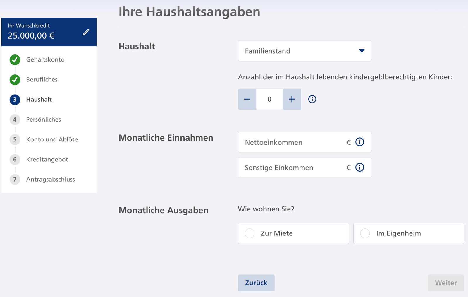Finanzielle situation offenlegen postbank kredit