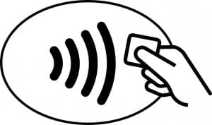 Contactloos betalen logo op betaalpas