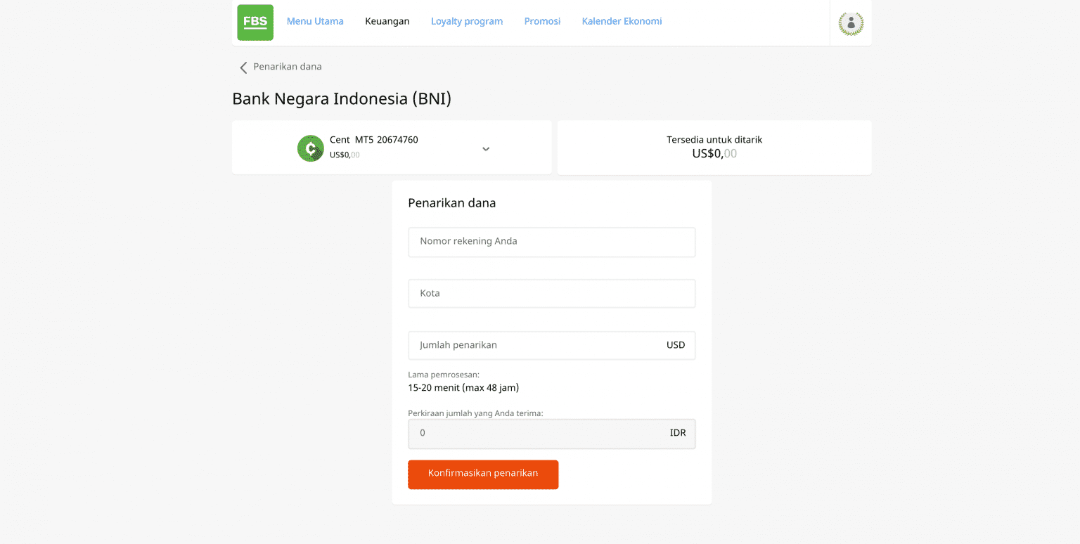 Masukkan kode verifikasi fbs