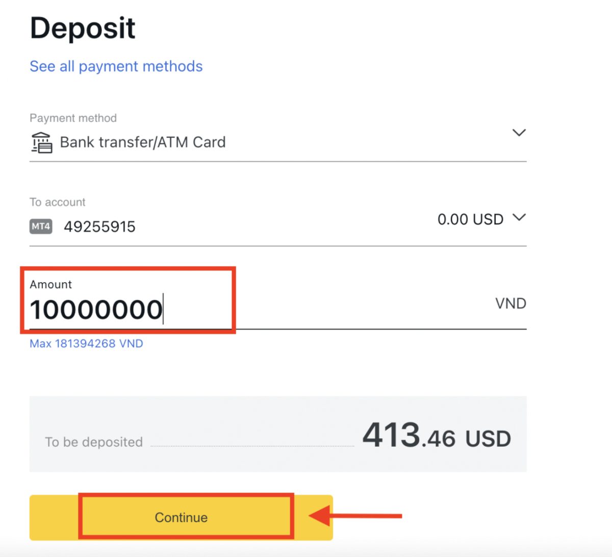 Pilih akun trading exness