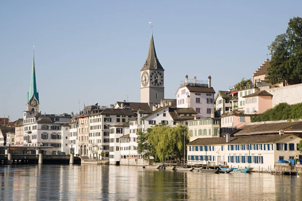 Zürich, Švajčiarsko – finančné a biznis centrum