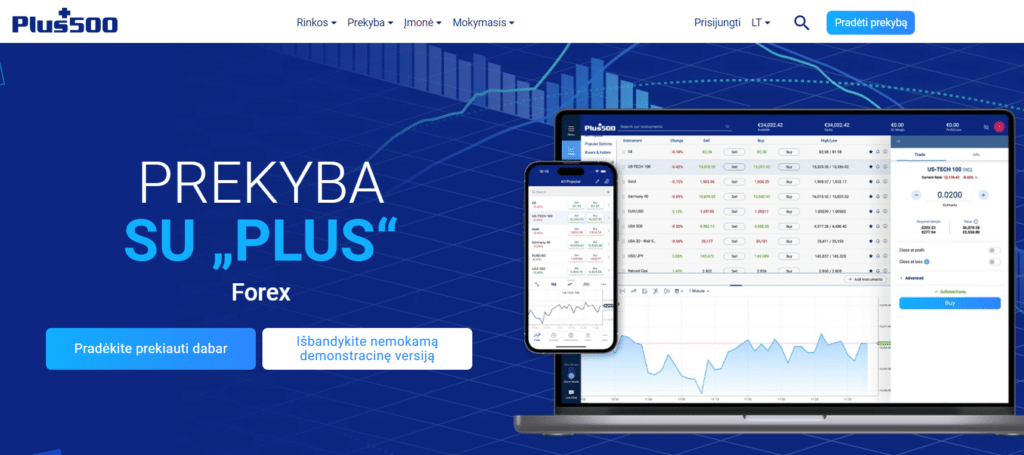 Plus500 CFD brokeris