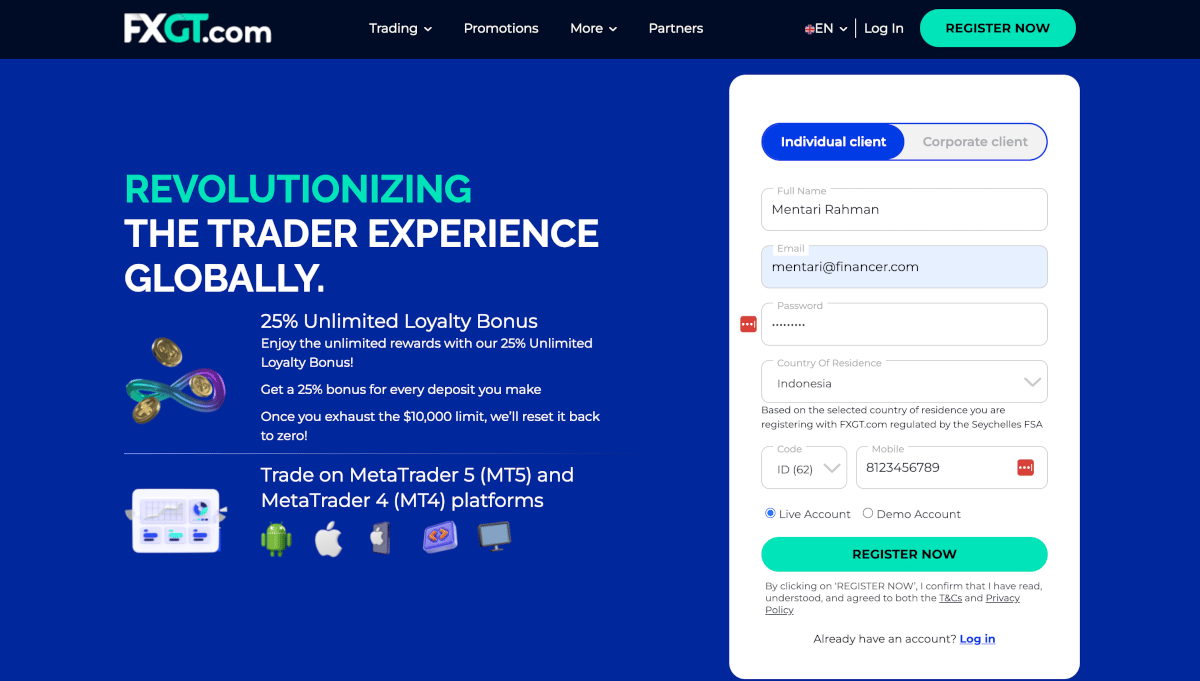 Website fxgtcom