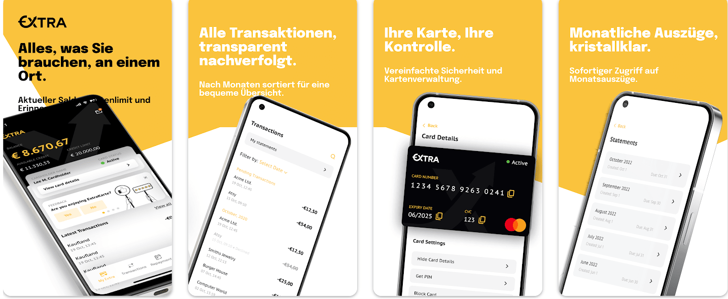 Extra karte app test