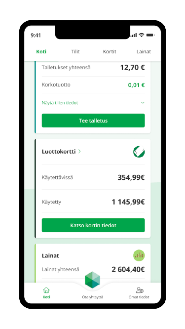 alisa pankin mobiilisovellus luottokortin hallinta
