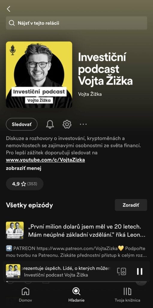 Investiční podcast Vojta Žižka