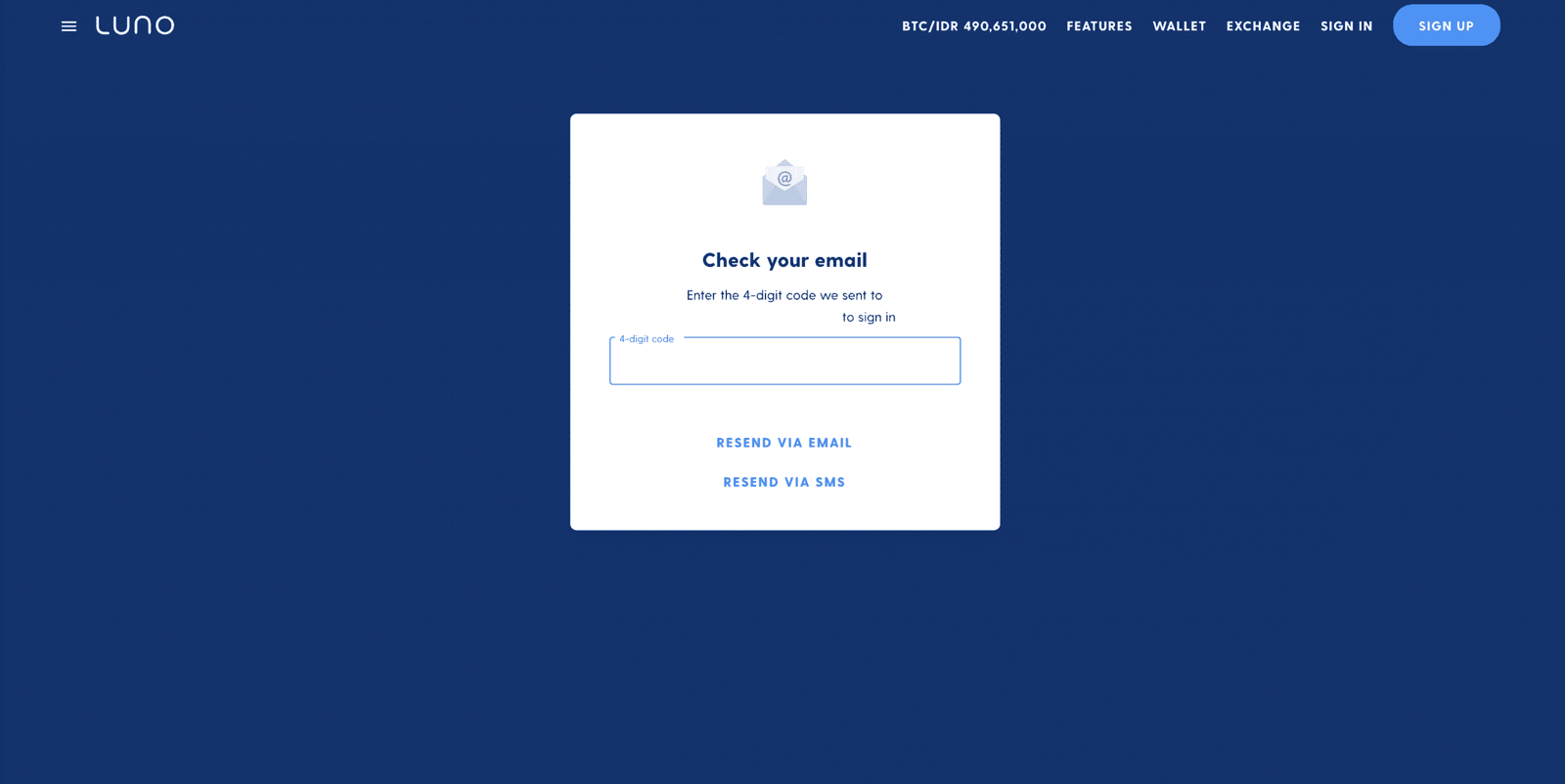 Klik login luno