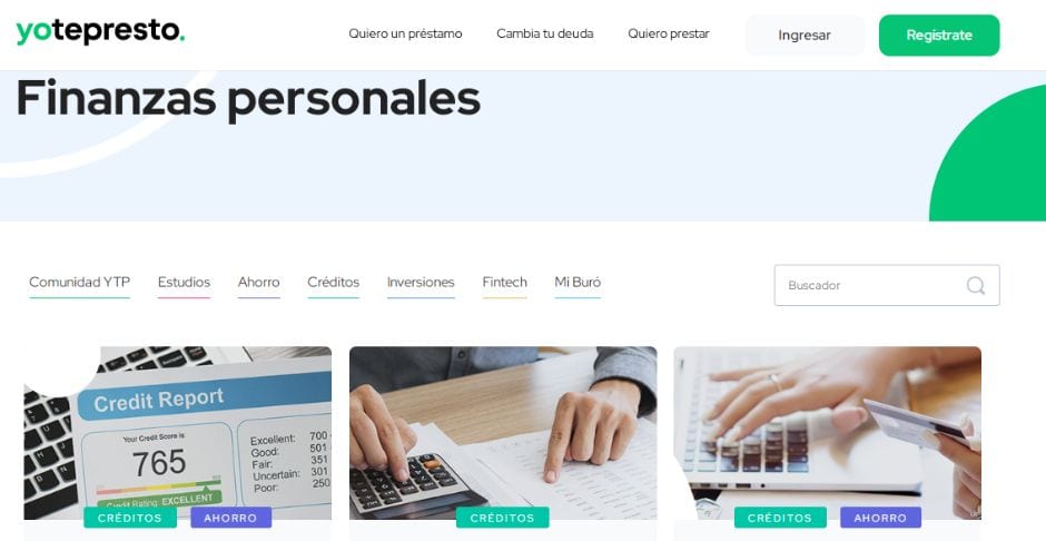 La plataforma de Yotepresto