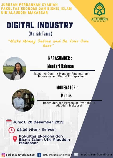 Kuliah Umum Financer - Make Money Online and Be Your Own Boss