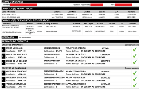 Un Reporte de Crédito Especial