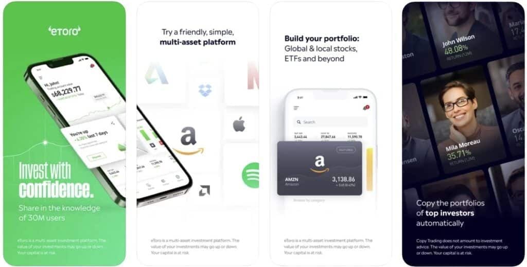eToro приложение за търговия