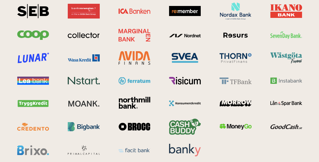 Advisas samarbetspartners - banker och långivare
