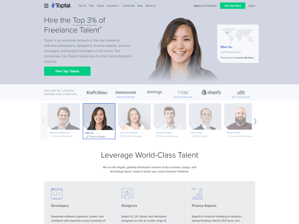 Toptal szabadúszó platform