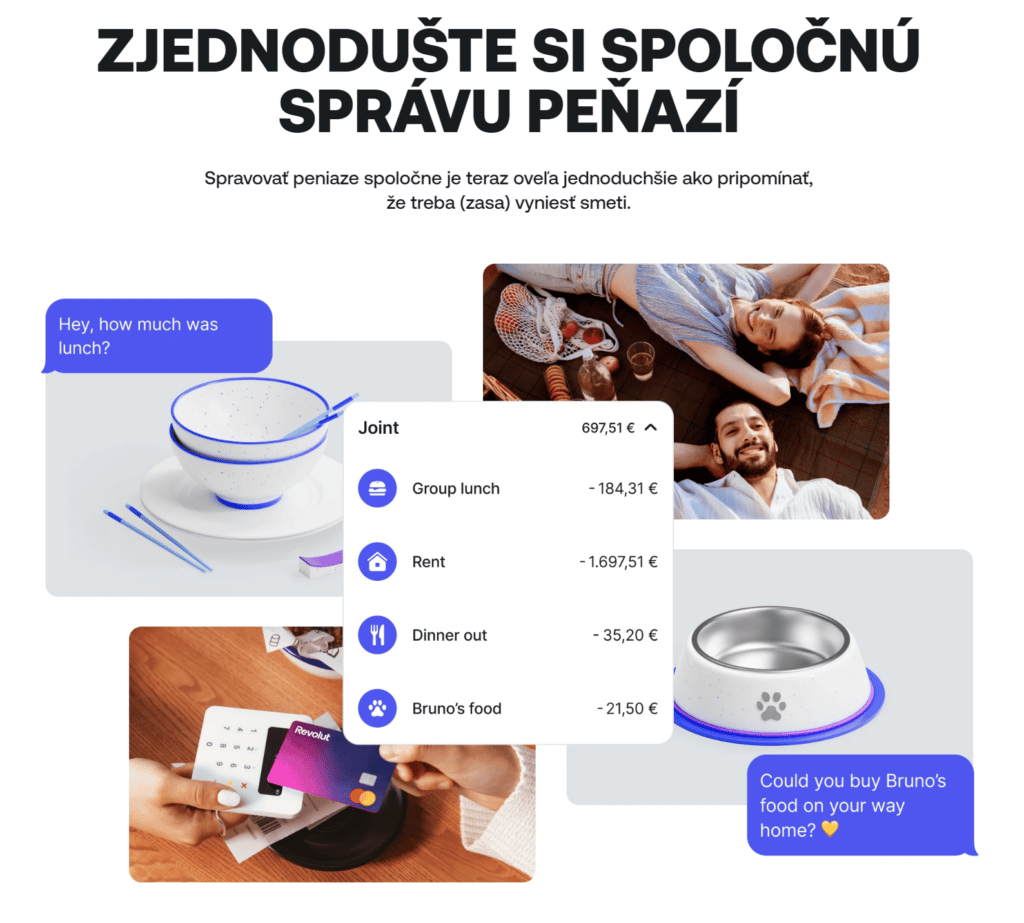Revolut spoločné účty