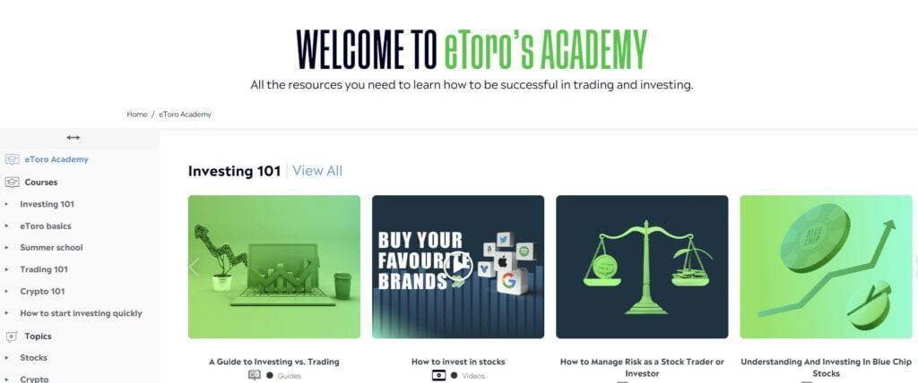 etoro trading academy
