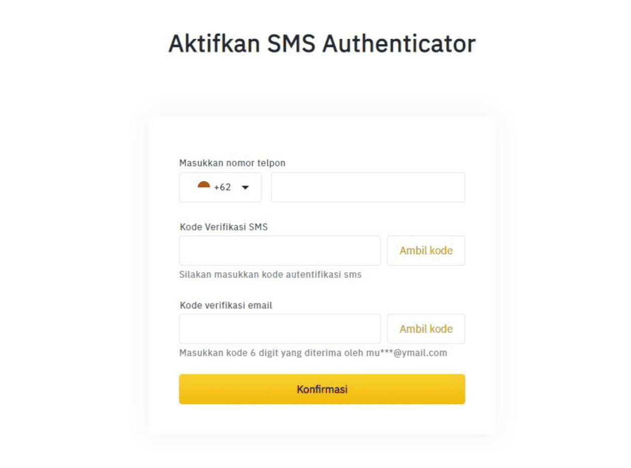 Masukkan kode OTP di tokocrypto