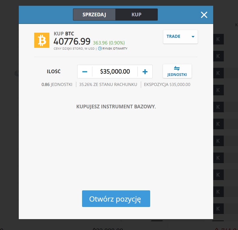 eToro kupowanie akcji na platformie