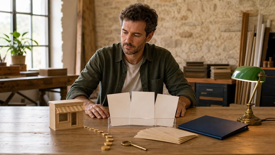 Une entrepreneuse française compare des dossiers de courtier pour financer son activité professionnelle.