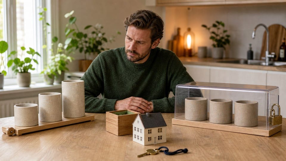 En bostadsägare jämför varierande bolånekostnader med en låst och förutsägbar månadskostnad.